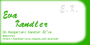 eva kandler business card